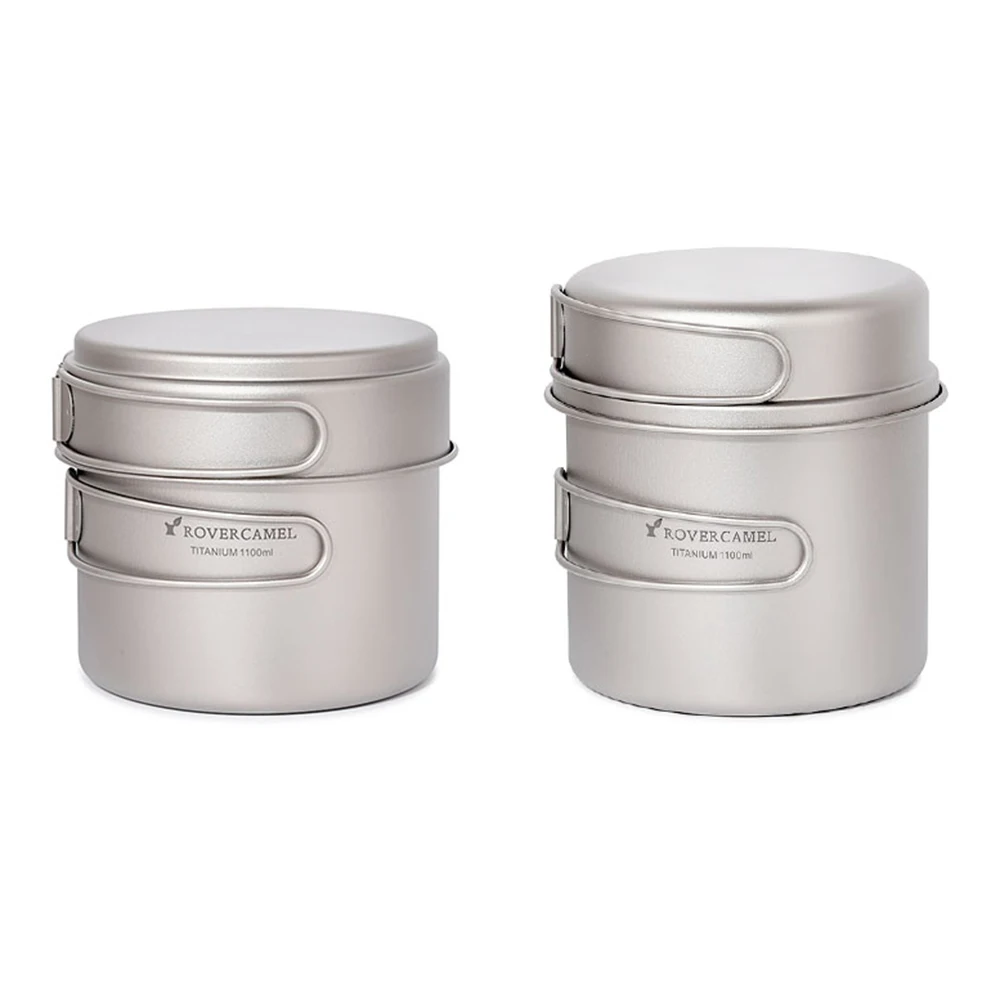 Ультралегкий титановый набор для приготовления пищи посуда кемпинга на открытом