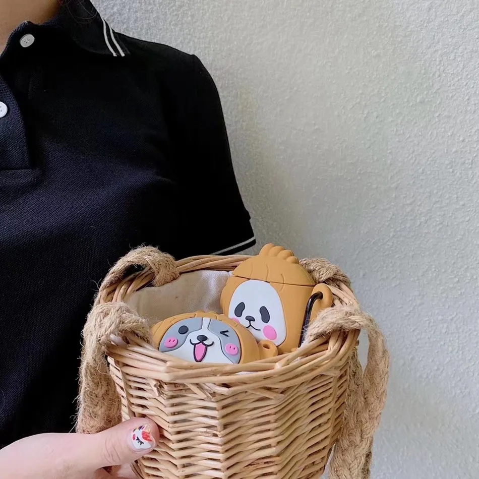 3D Медведь Тыква наушники в форме кота чехол для AirPods силиконовый олень милый мультфильм чехол для Apple Air pods чехол аксессуары коробка