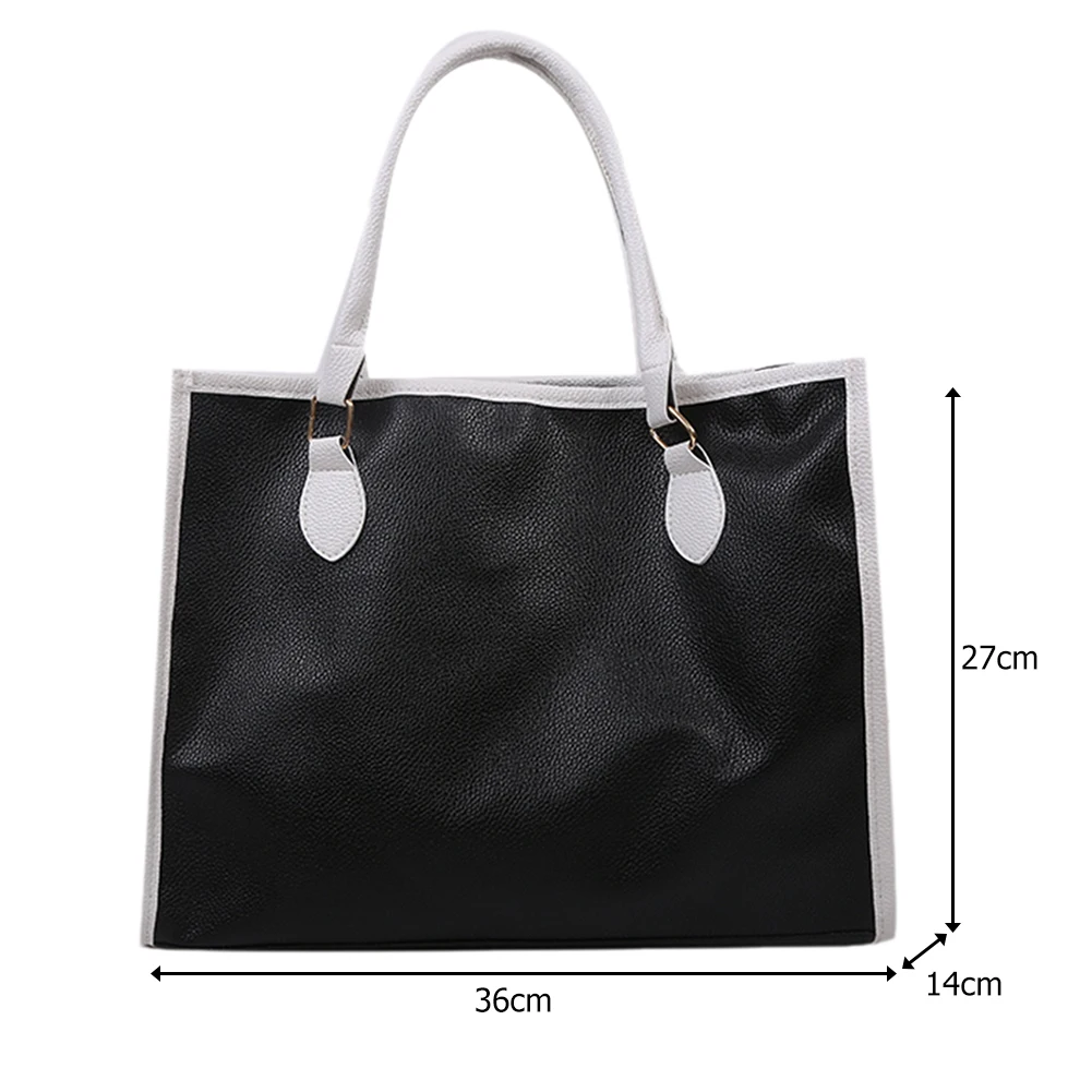 

Casual PU Leather Zipper Handbags Portable Women Large Capacity Shoulder Pouch Fashion Female Daily Travel Shopping Tote Bag