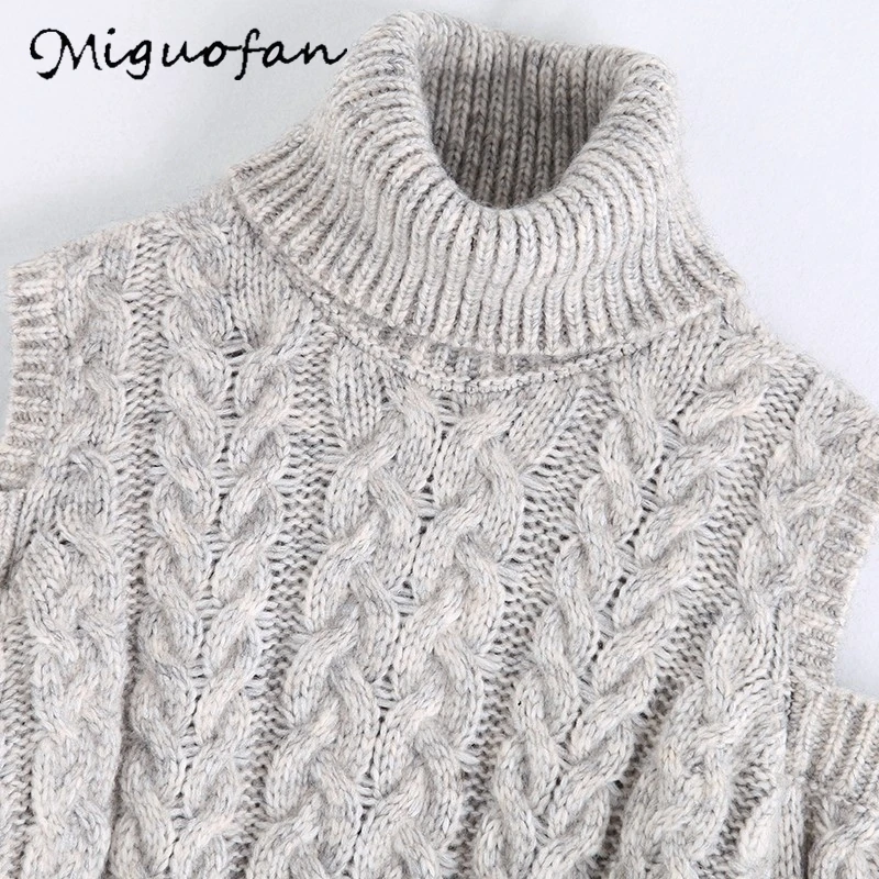 Winter Women Sweaters and Pullovers Hollow Out Shoulder White knitted ladies sweaters Vestidos Vintage Pull femme Sweater | Женская