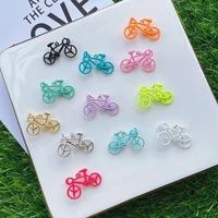 10pcs bicycle casual pendant colorful enamel bike pendant gold color pendant fashion jewelry gift 1829mm