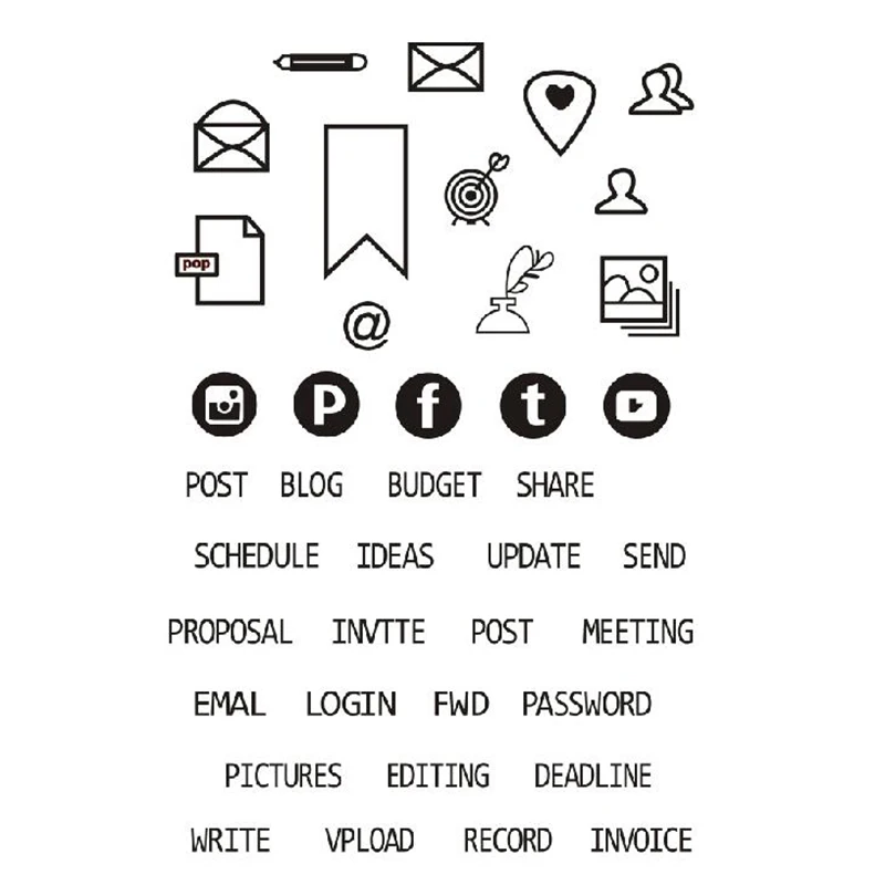 Планировщик штамп набор планировщик журнал марки путешественник значок блокнот