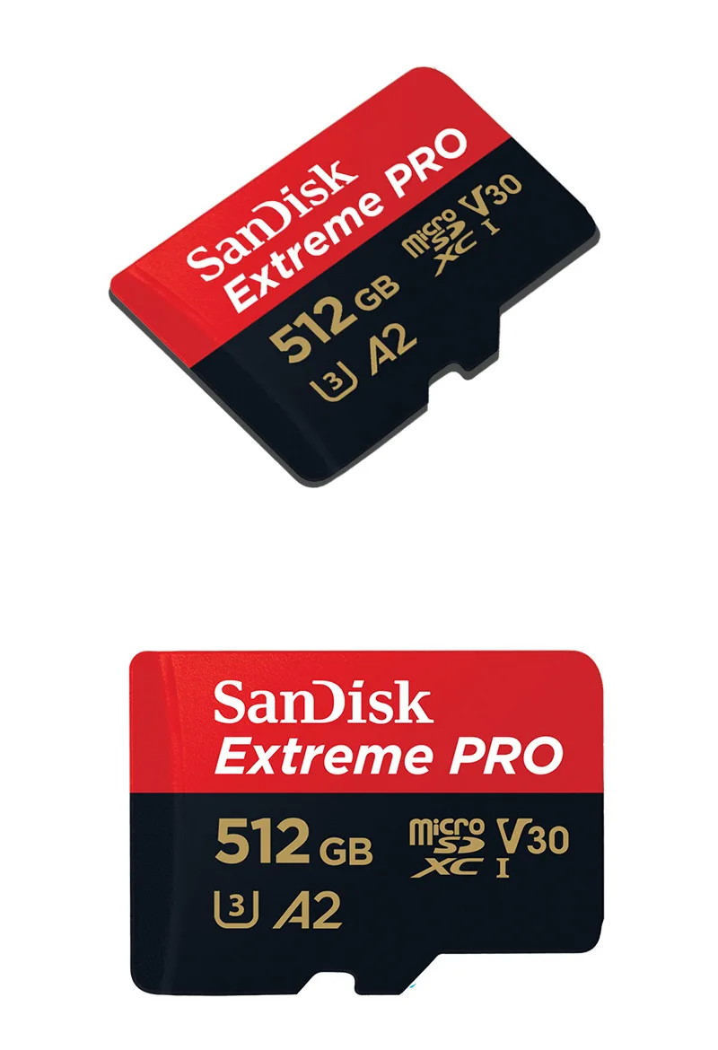 Оригинальная SanDisk карта памяти, высокая скорость 170 МБ/с./с, 512 ГБ, SDXC Class 10 U3 A2 Extreme Pro, tf-карта V30 UHS-I, Micro SD карта