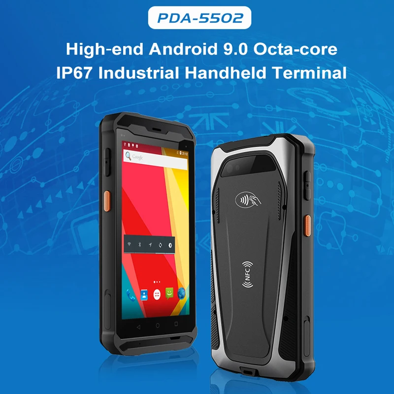 5 дюймов Android 9 0 4 Гб RAM 64 ROM промышленный Прочный портативный сканер PDA терминал с