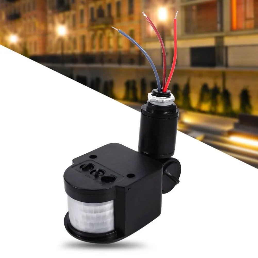 

12V Motion Sensor 220V 110V PIR Movement Detector Automatic Infrared Wall Mount Timer Outdoor 24V LED Motion Sensor Light Switch