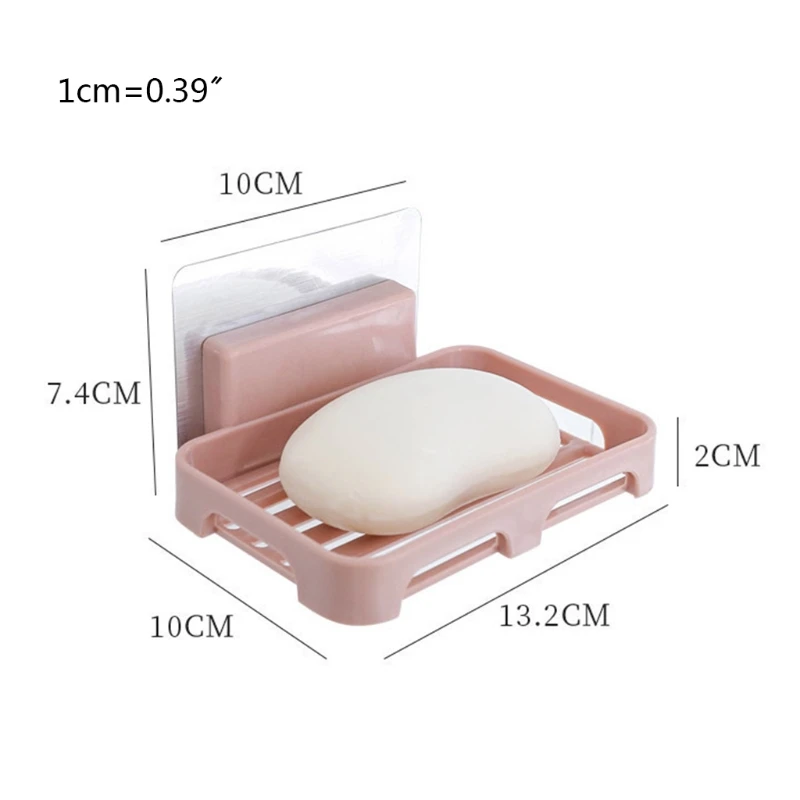 

Wall-mounted Suction Cup Soap Dish Box Free Punch Drain Rack Handmade Soap Holder Case Minimalist Modern Soap Tray Sink