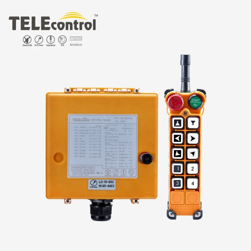 

UTING Telecontrol F26-B2 2 double speed and 8 single speed buttons Industrial remote control for crane hoist