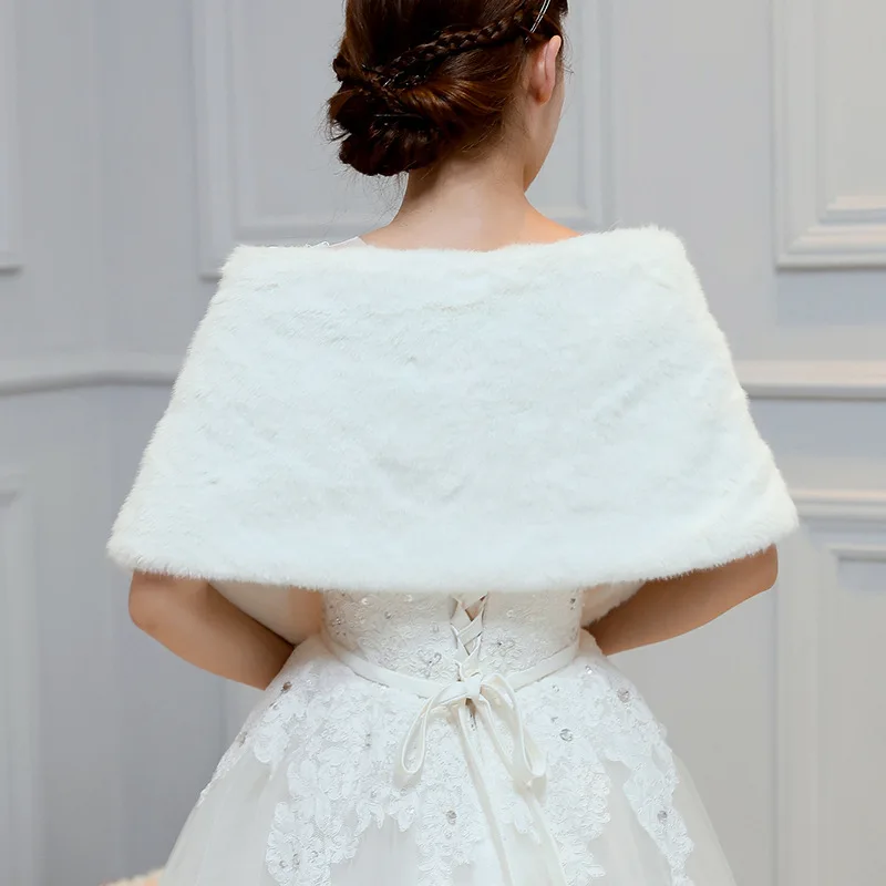 Роскошное болеро шаль для женщин свадебные накидки из искусственного меха