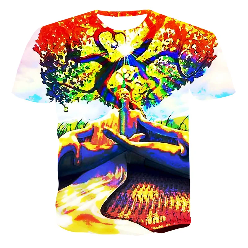 

2021 Summer The New 3D printing Cool string Lion Men And Women Short Sleeve Oversized T-Shirt Casual Fashion O-Neck T-Shirts