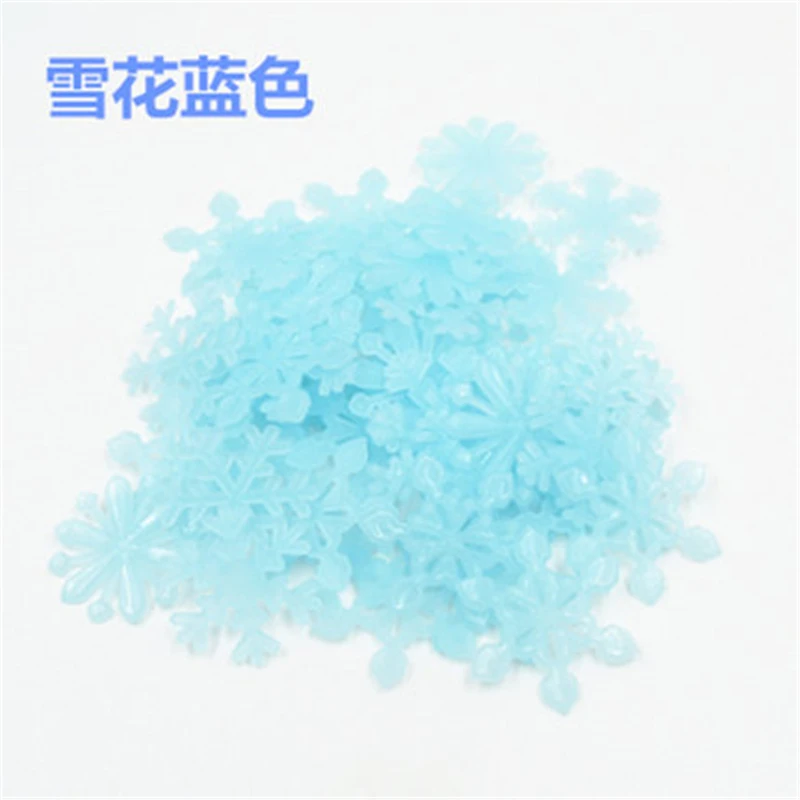 Snowflake Blue 3D звезды Снежинка светится в темноте светящиеся наклейки на стену для детской комнаты Гостиная Наклейка на стену украшение дома плакат - Цвет: Snowflake Blue