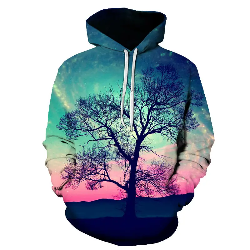 

Photography style night sky autumn and winter men's and women's sweaters oversized thick hoodies personality fashion streetwear