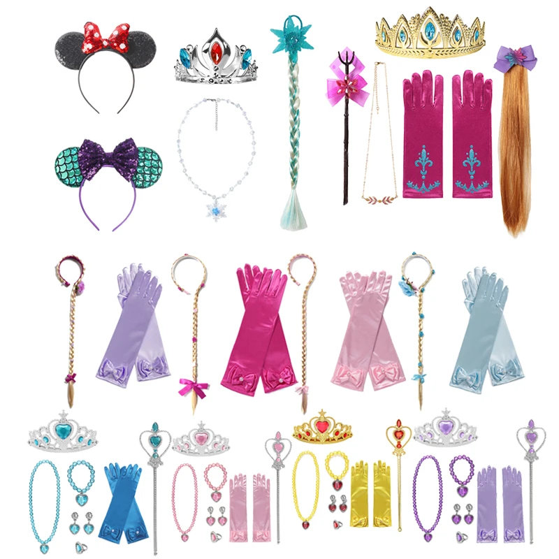 Детская принцесса Эльза ювелирные изделия Корона волшебная палочка перчатки
