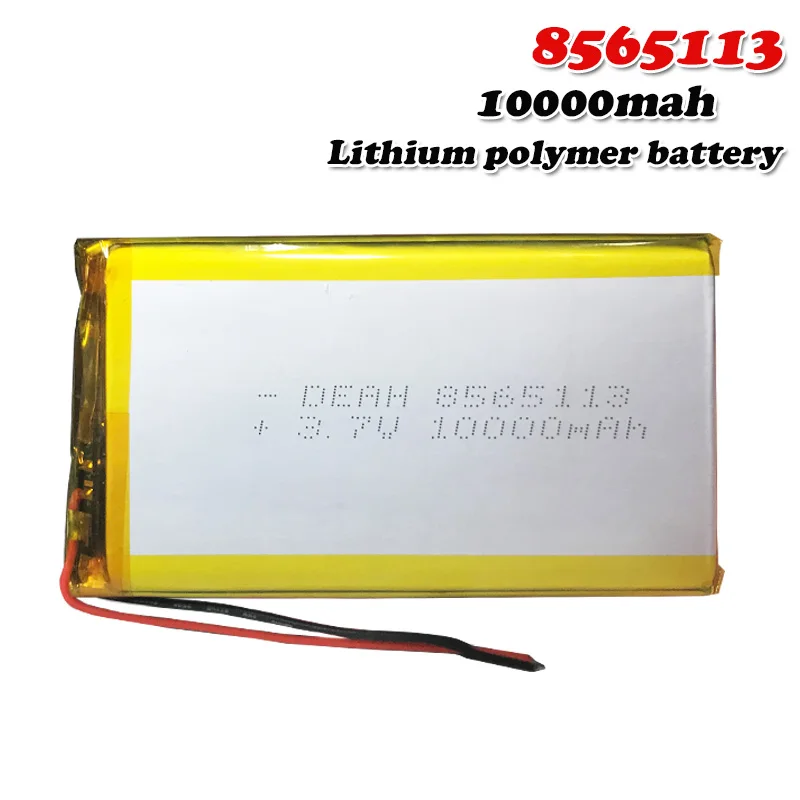 10000mAh 3,7 V 8565113 литиевая литий-полимерная аккумуляторная батарея Li-ion Li Po cells для планшета DVD gps медицинское устройство PDA электронная книга