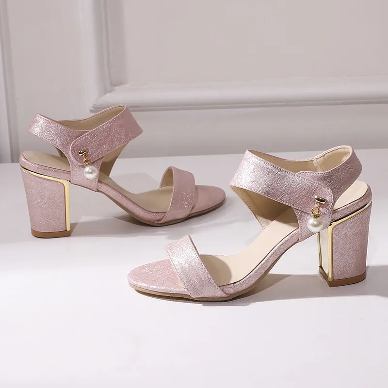 

ASUMER 2020 new arrival women sandals solid colors simple party wedding shoes summer square high heels sandals ladies big size