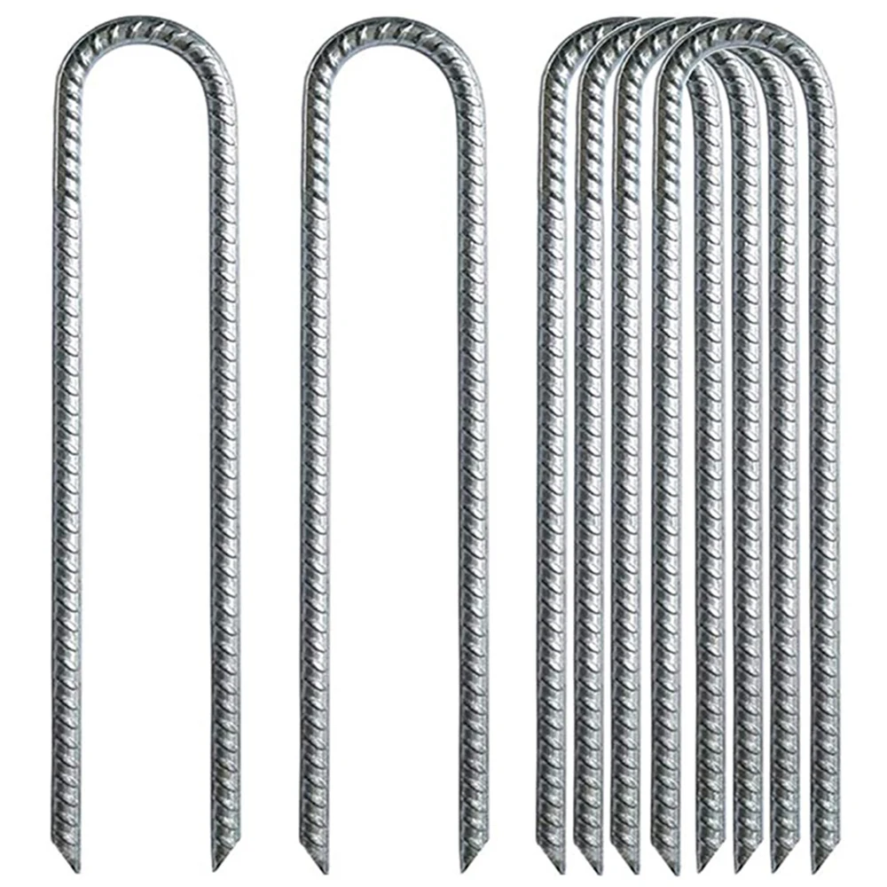 

4PCS Trampoline Tent Pile Set Heavy Safety U-shaped Nails Galvanized Steel Ground Reinforced Pile Wind Pile Outdoor Protection