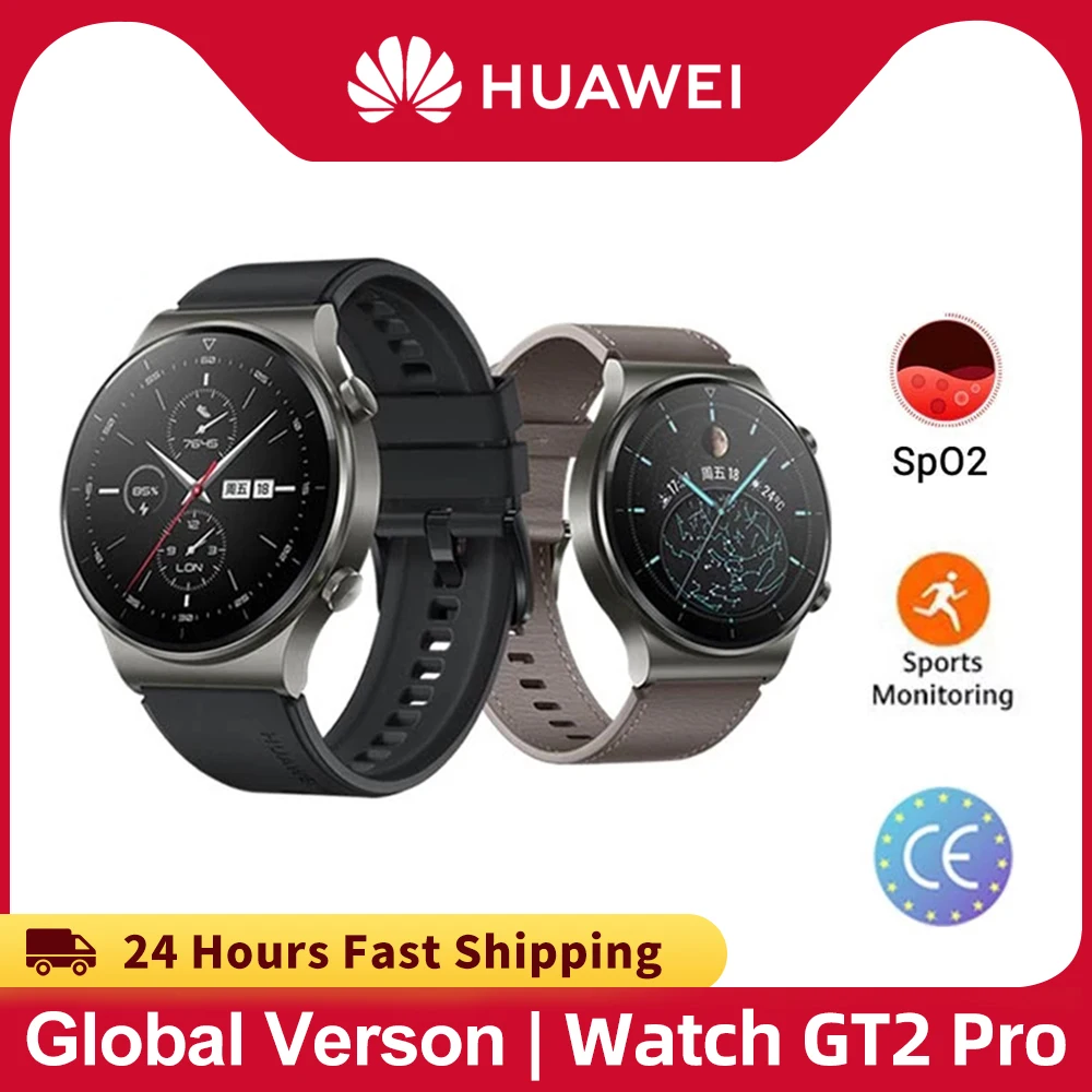 

Оригинальные умные часы HUAWEI GT2 Pro GT 2, 14 дней работы от аккумулятора, GPS, Беспроводная зарядка, KirinA1, для Android и iOS