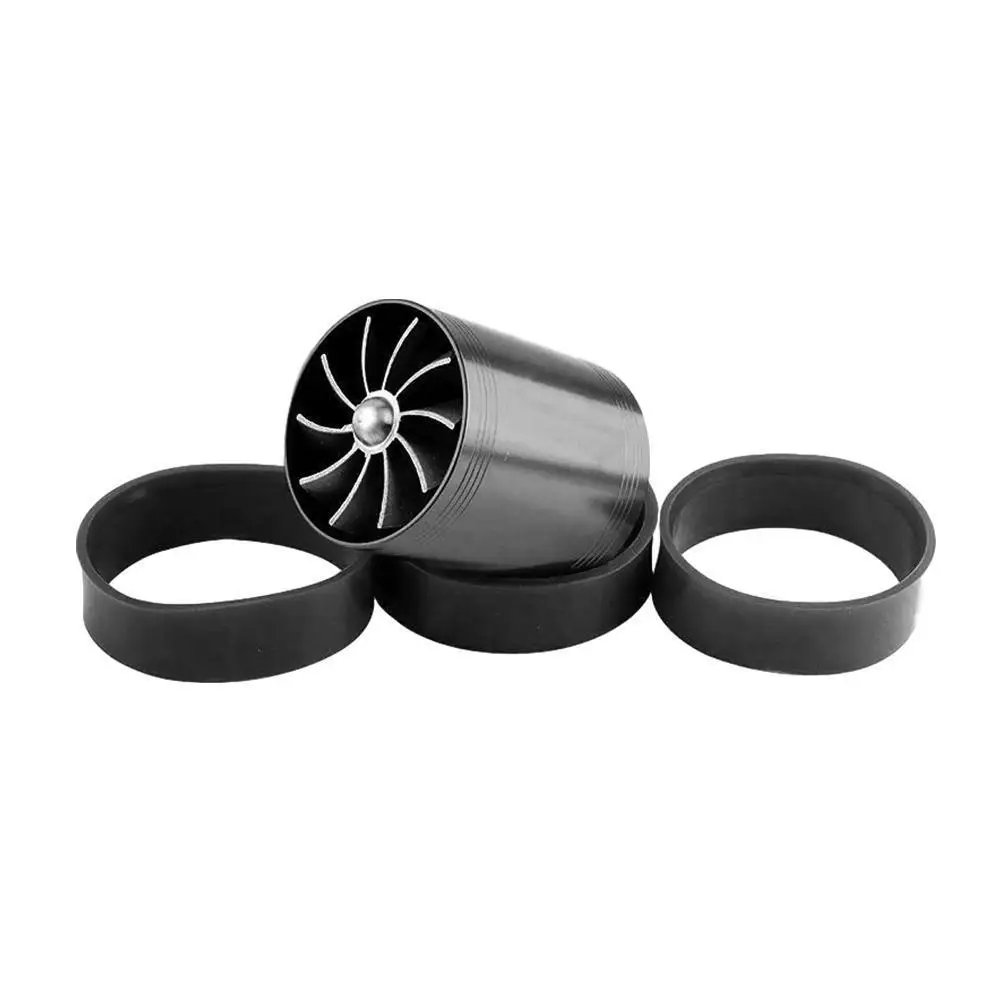 

1pcs Black Car Double-sided Turbocharger Automobile Saver Car Compressor Accessories Turbo Power Fuel Retrofit Intake Engin T1L2