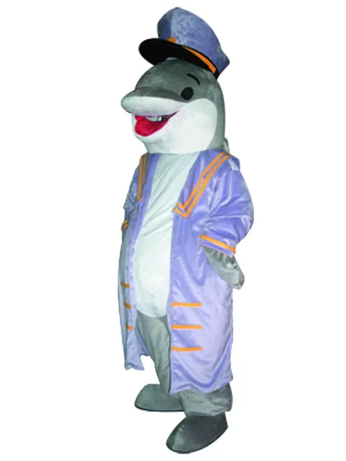 Лидер продаж классическая версия дельфин капитан кукла костюм талисман для взрослых на Хэллоуин день