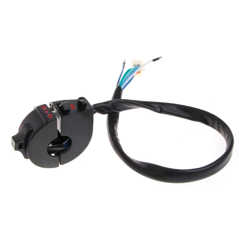 

Motorcycle 7/8\" Handlebar Control Horn Left Switch Turn Signal Light Hi/Lo Beam
