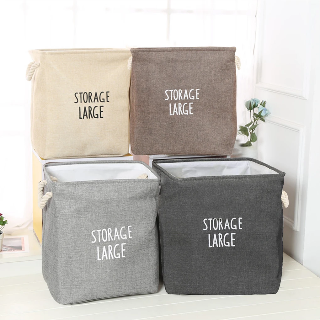 

1pc Laundry Basket Large Capacity Collapsible Linen Picnic Basket Children Storage Toy Box Orgnizer Dirty Clothes Laundry Bin