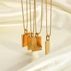 Amaiyllis 18K Золотая Минималистичная цепочка из бисера ожерелье с текстом Подвески модная индивидуальная цепочка до ключиц ожерелье ювелирные изделия подарок