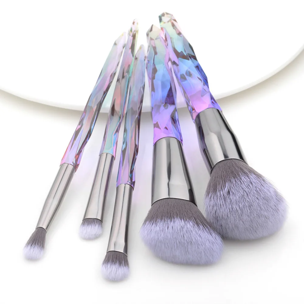 Новинка 5 шт. набор кистей для макияжа с кристаллами пудра основа кисть румян