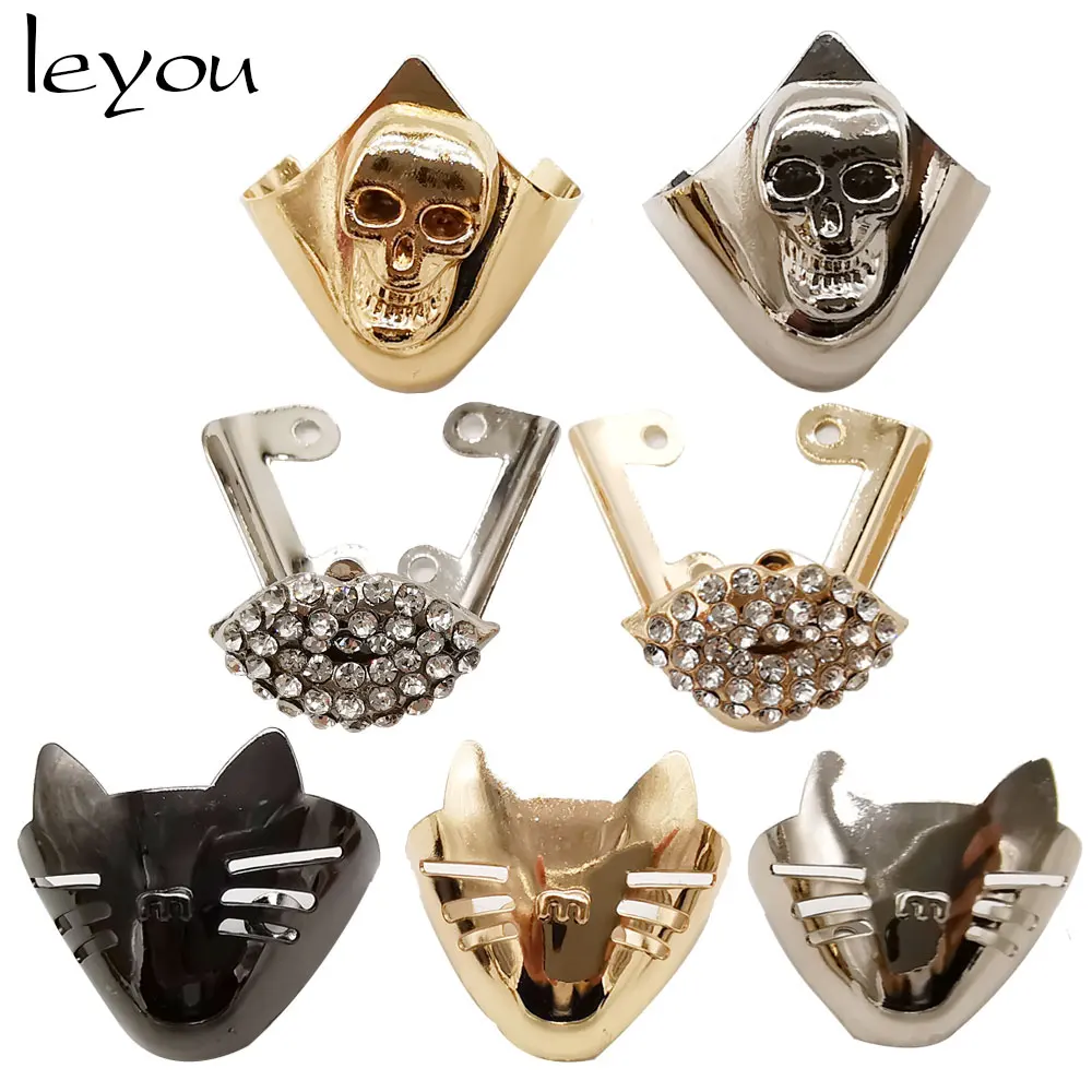 Украшение для женской обуви с острым носком защитная крышка металлические