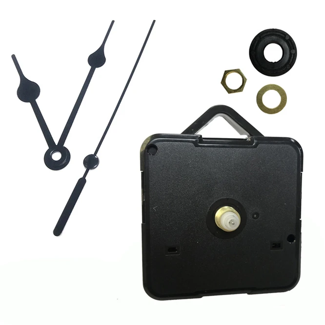 

3 years warranty 10sets/lot Simple DIY Black Hands Quartz Wall Clock Movement Mechanism 13mm shaft Replacement Parts Kit