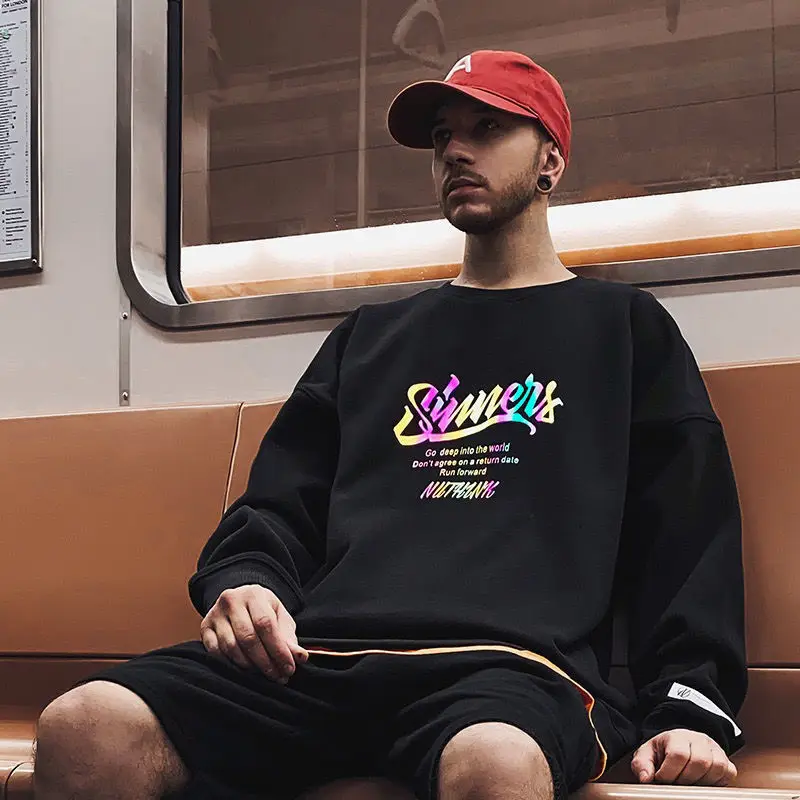 

Мужская теплая плюшевая куртка, с круглым вырезом, светоотражающая, свободного покроя, Осень-зима, 2020