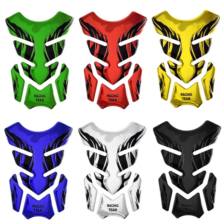 Для Honda Yamaha Tankpad стикер Fishbone 3D Tank pad стикер s масляный газовый предохранитель крышка Украшение пламя аксессуары для мотоциклов