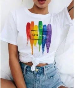 1 шт. Лидер продаж поцелуй кого вы хотите сторонники лесбиянок футболка для