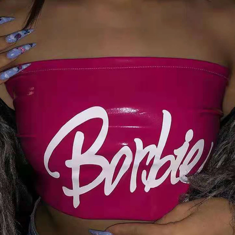 

Новинка, с принтом в виде букв женские жилет пикантные короткие укороченный топ летняя женская модная уличная одежда клуб Y2K женские футбол...