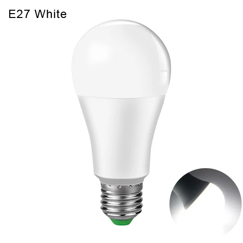 E27 White 15 Вт E27 B22 смарт-лампа с Wi-Fi 85-265 в 1800 лм светодиодный Ampoule WiFi лампада Google Home assistent Alexa Echo control интеллектуальная жизнь - Испускаемый цвет: E27 White