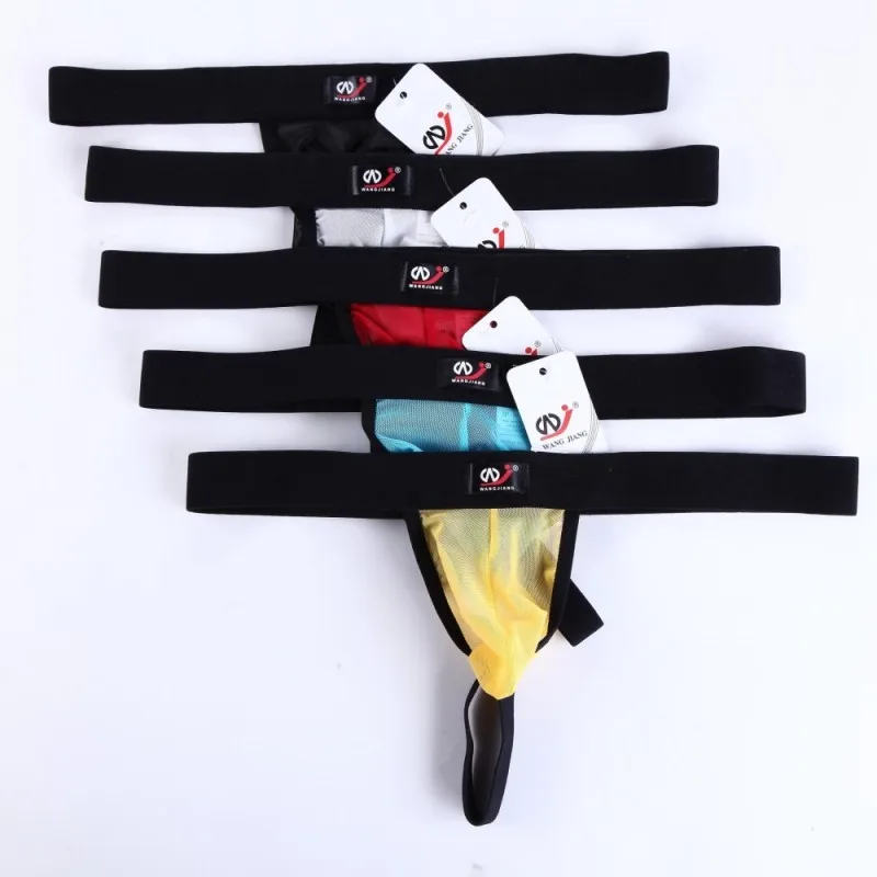 Соблазнительная прозрачная из тюли jockstrap Мужское нижнее белье для геев