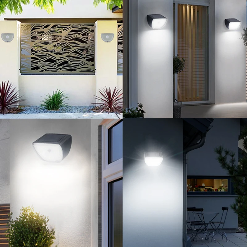 200 LED Солнечный датчик света Супер яркий индукция человеческого тела IP65 3 Режимы работы Водонепроницаемый ИК-датчик Наружное освещение