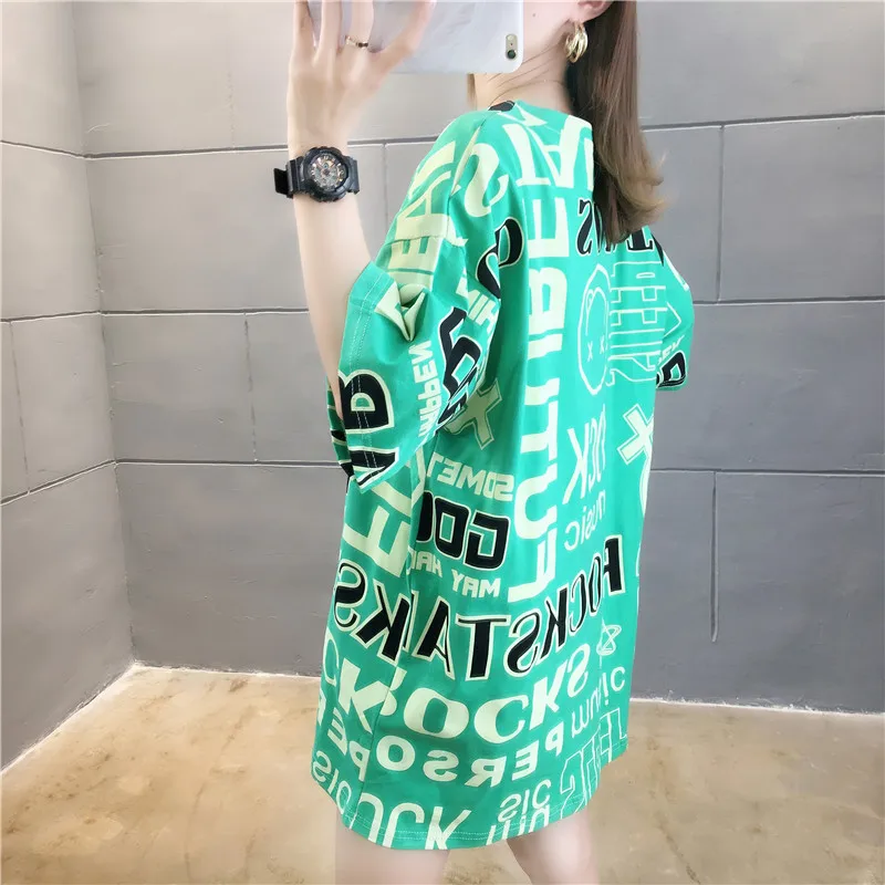 

2020 Summer New Fashion Large Size Women's Wear Long Loose T-shirt