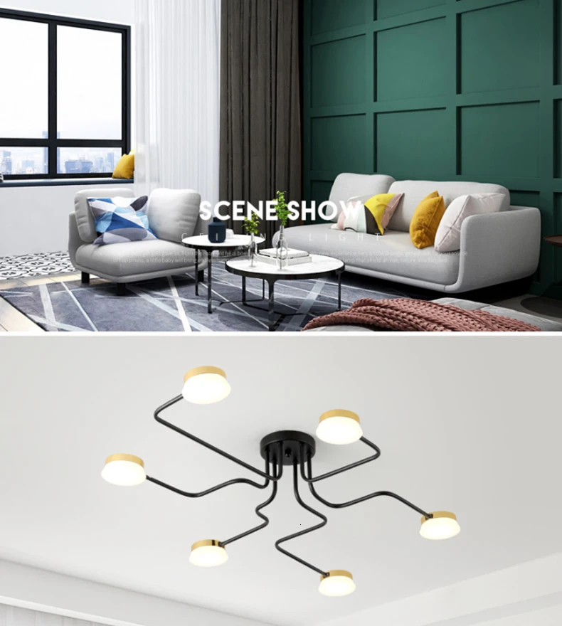 Chandelierrec чердак люстры черный/белый Железный корпус бар гостиная низкие потолки СВЕТОДИОДНЫЙ Потолок люстры светильники