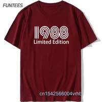 vintage 1988 t shirt men cotton short sleeve t shirt tshirt camiseta clothing funny new 33th father birthday xs 3xl