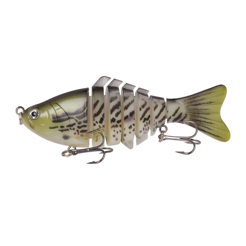 

5PCS Luya Lure Mini Fishing Lure 10cm/16G 7-Section Simulation Plastic Fake Fishing Lure Bass Fishing Lures