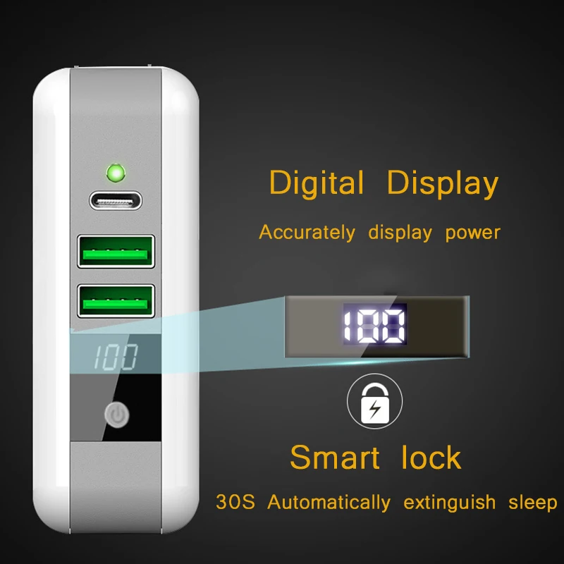 Зарядное устройство FERISING 6700 мАч/5200 мА/ч Беспроводной Мини светодиодный Дисплей
