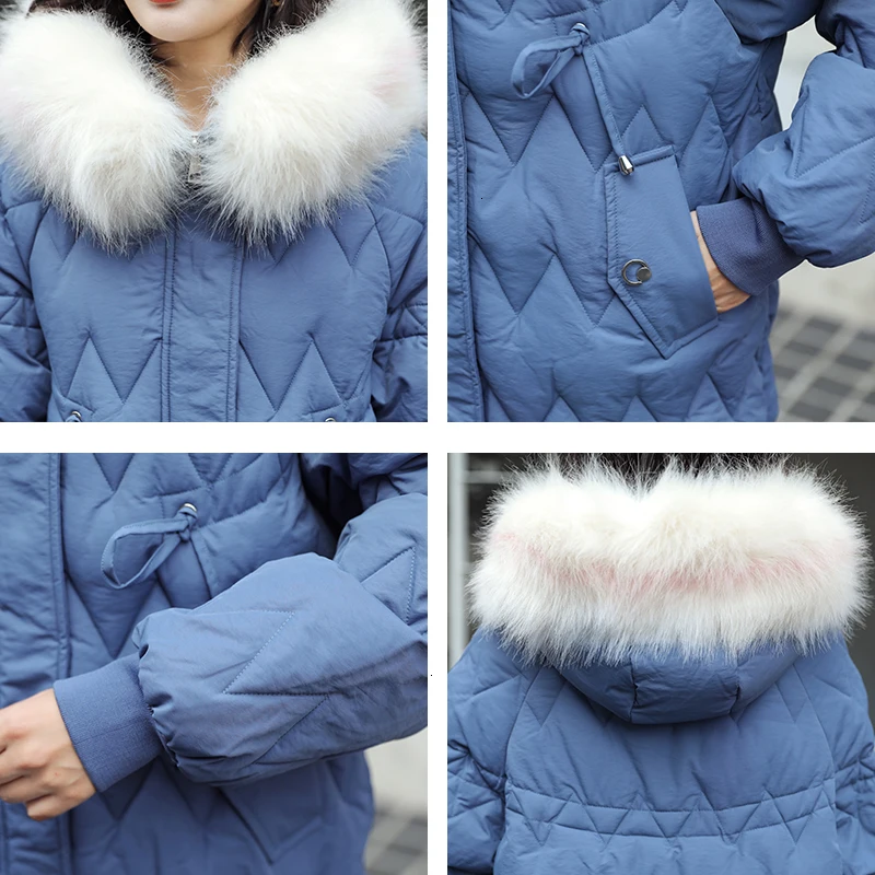 2019 Горячая покупка зимняя женская утепленная Меховая куртка с капюшоном Женская