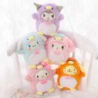 takara tomy kawaii sanrio plush toys kuromi cinnamoroll my melody fluffy stuffed rogdoll dol anime cartoon plush doll girls gift