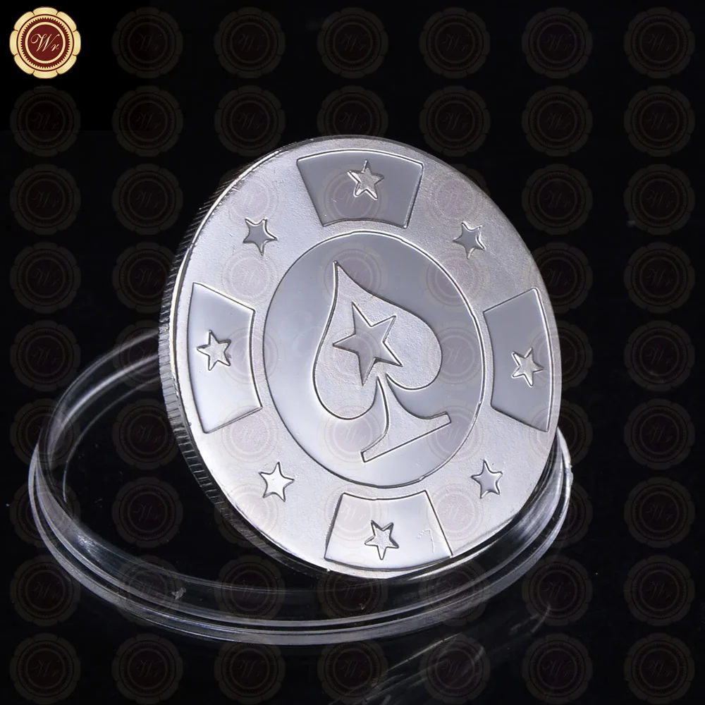 Новый Дизайн 2016! Серебряная Защитная крышка для покерных карт покерные фишки