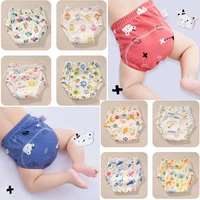 2pcs newborn baby training diapers adjustable cloth diapers underwear pant diaper reusable washable baby nappies infant panties