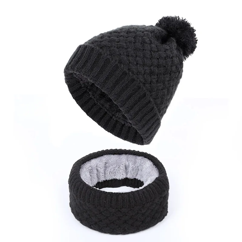 

Women's Knitted Hat Scarf Caps Neck Warmer Winter Hats for Men Women Skullies Beanies Warm Cap Cycling Hat and Neck Protection