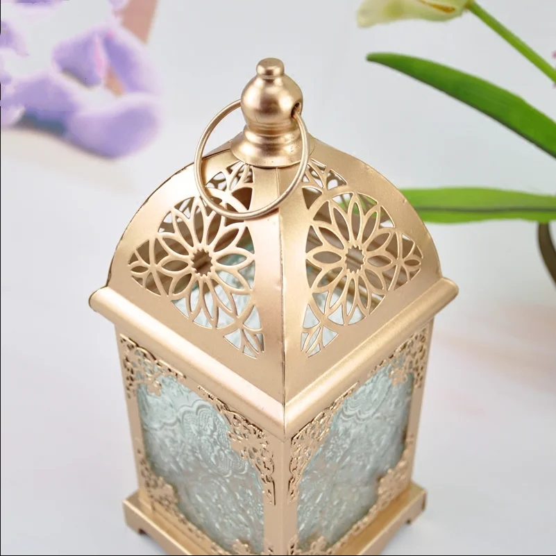 

Железный стеклянный подсвечник, ветровая лампа, изысканное украшение для дома