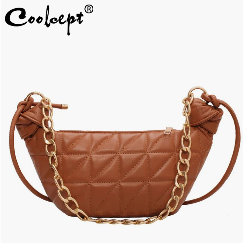 

Coolcept 2022 New Trend Fashion Women Shoulder Bag Chain Diamond Lattice Women'S Cross Body Bag 5 Colors Fashion Female Pouch