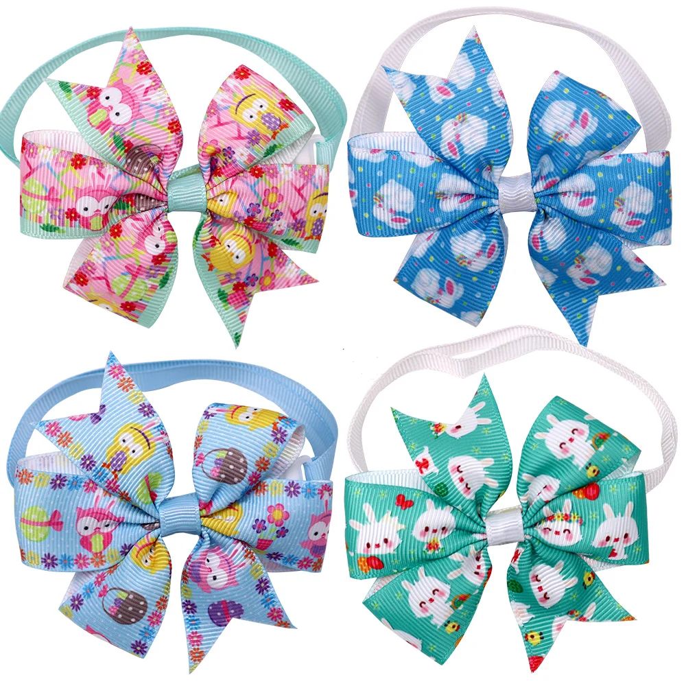 

50PC Cat Pet Dog Bow Tie Easter Pet Supplies Rabbit Pet Dog Puppy Bowties Neckties Dog Grooming Accessories Pet Products