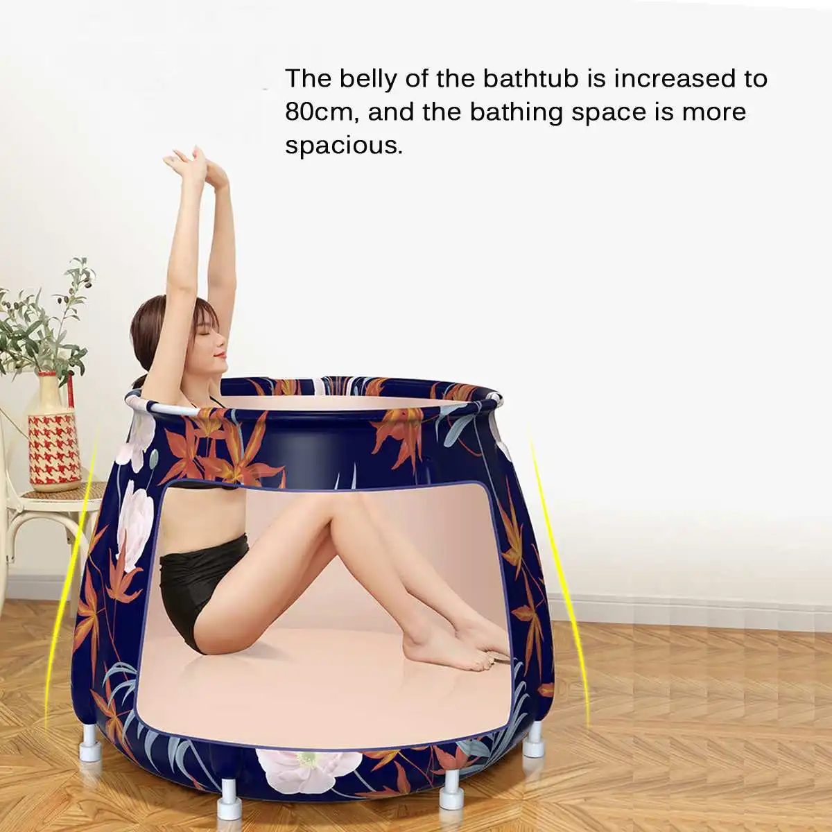 

Large Bathtub Adult Bath Tub Barrel Sweat Steaming Plastic Thicken Portable Bathtub Home Sauna Insulation Folding Bath Bucket