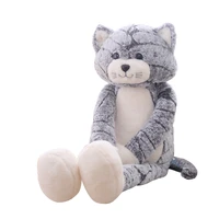 high quality 5090cm plushstuffed gray black pink cat plush toys lovely anime birthday gift for children cat doll